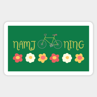 Namjooning (RM of BTS Bangtan Sonyeondan) - Flowers and Bicycle Magnet